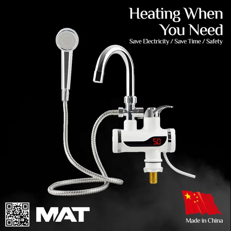 Electric Hot Water Heater Tap, Instant water Heating Tap with hand shower