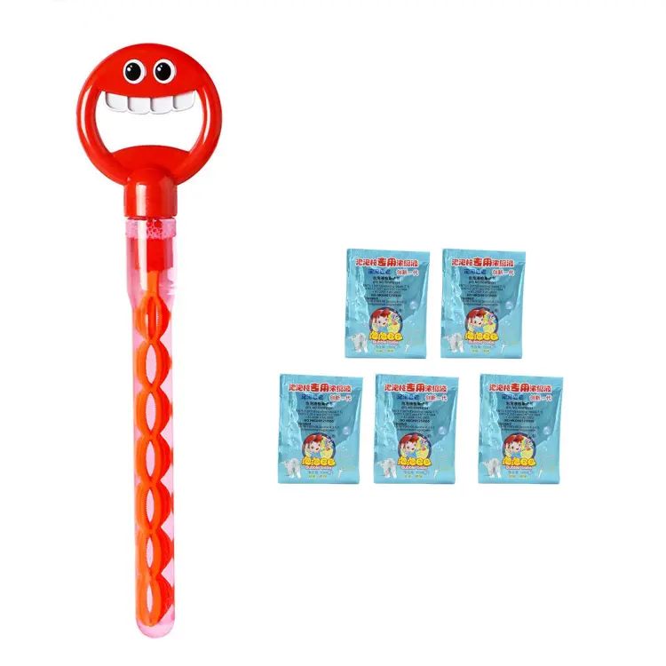 Childrenworld Kids Bubble Wand Smiling Face Bubble Wand Toy with Leak proof Design for Indoor Outdoor Fun